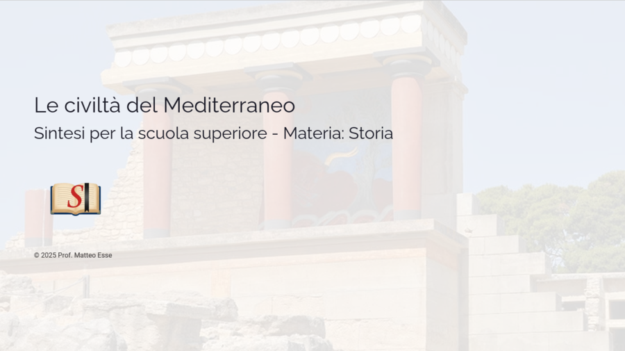 Creta e Micene: I Minoici, gli Achei e le Civiltà del Mediterraneo + Verifica (PPTX)