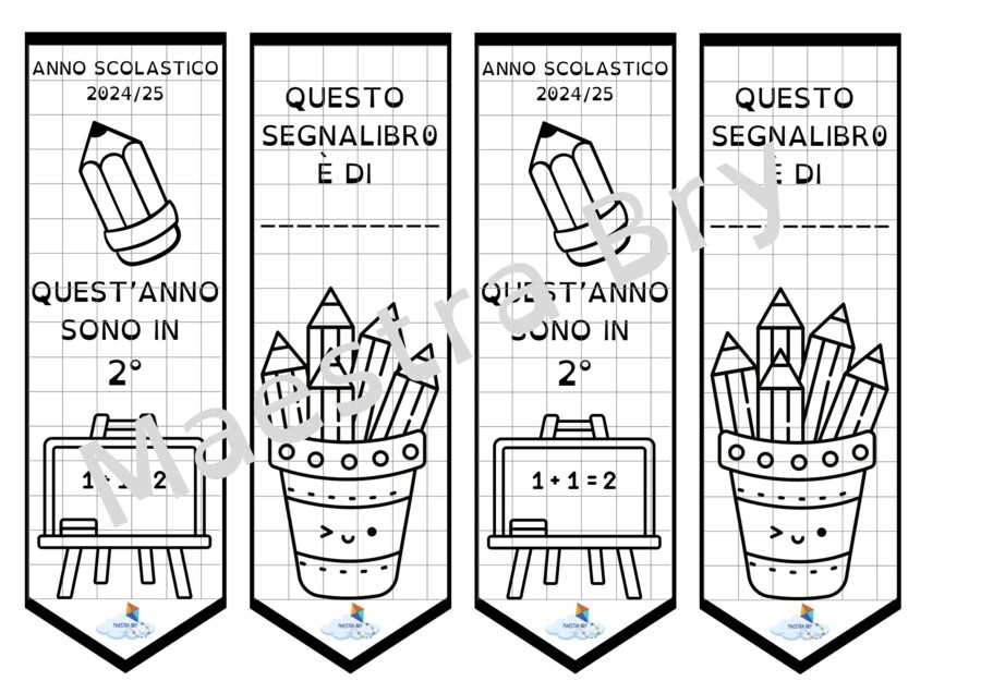 SEGNALIBRO QUEST'ANNO SONO IN 2°