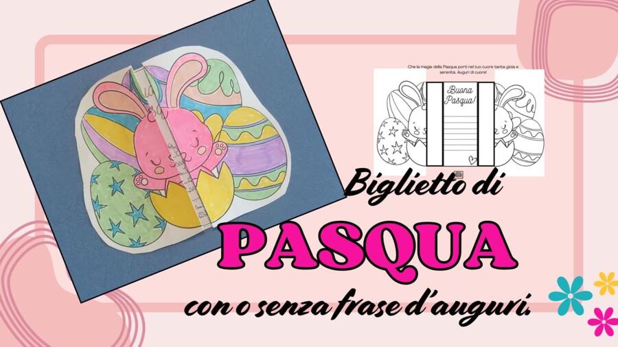 BIGLIETTO DI PASQUA con o senza frase d'auguri