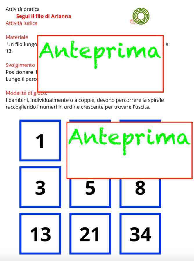 Fibonacci, il Pi greco e il filo di Arianna; un percorso multidisciplinare per i più piccoli