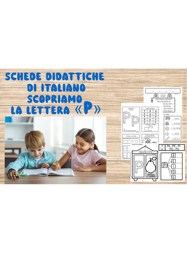 Schede di Italiano : Scopriamo la lettera P