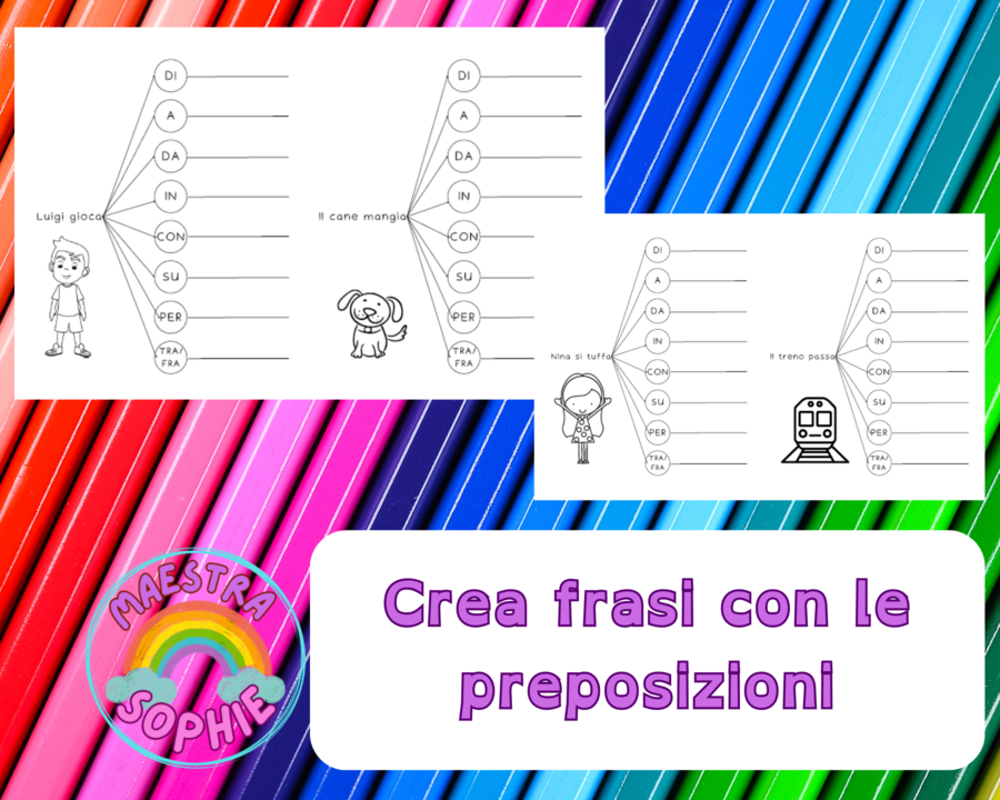 Gioco "creafrasi" con le preposizioni