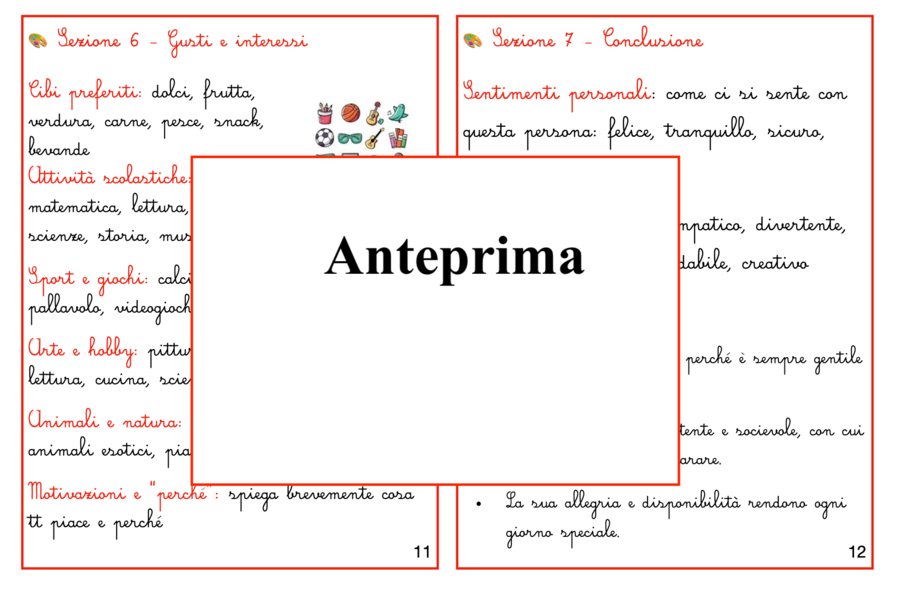 Descrivere una persona – Carte guida per allenare lo sguardo, arricchire le parole, costruire la descrizione cl.2-5
