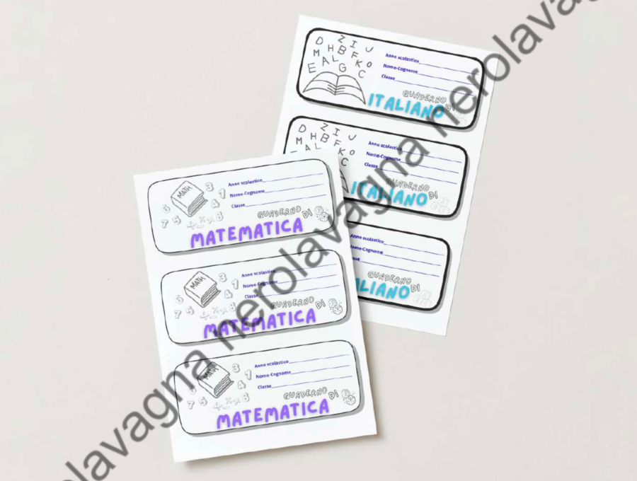 Stickers etichette materie