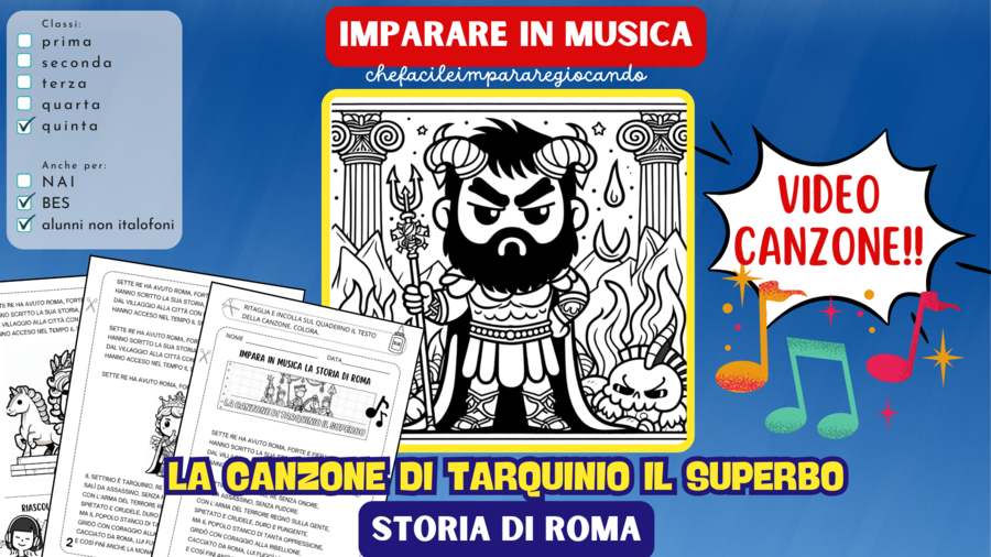I ROMANI - I SETTE RE DI ROMA - LA CANZONE DI TARQUINIO IL SUPERBO