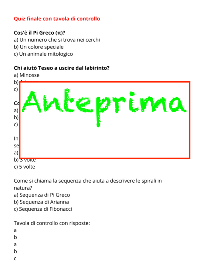 Fibonacci, il Pi greco e il filo di Arianna; un percorso multidisciplinare per i più piccoli