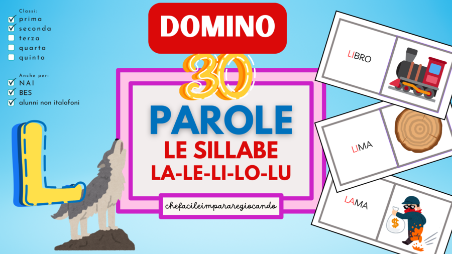 SILLABE LA LE LI LO LU - DOMINO