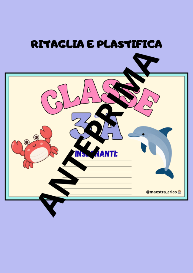 KIT ACCOGLIENZA CLASSE TERZA
