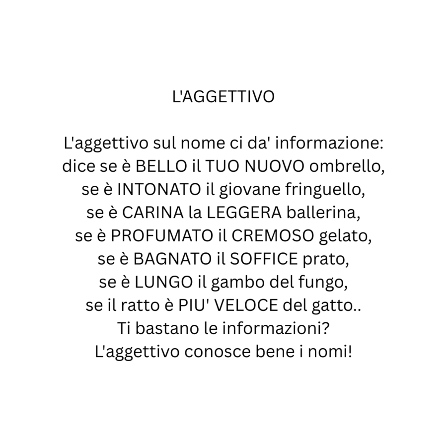 L'AGGETTIVO