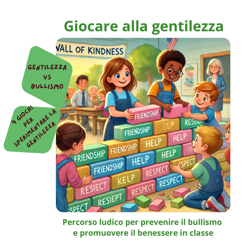 Giocare alla gentilezza;percorso ludico per prevenire il bullismo e promuovere il benessere in classe-classe 1-5