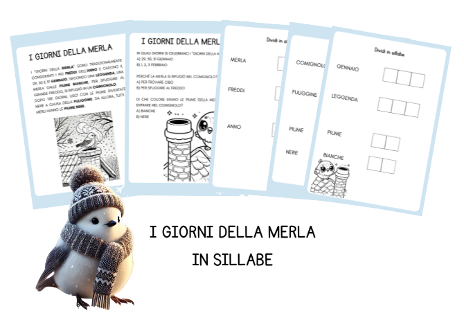 I giorni della merla in sillabe