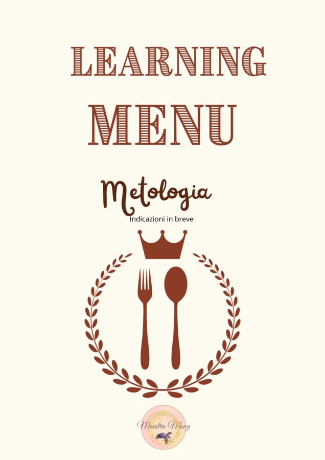 Learning Menu. Metodologia