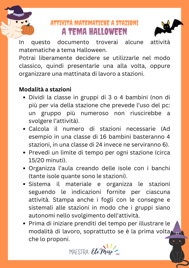 Kit didattica a stazioni matematica classe quarta