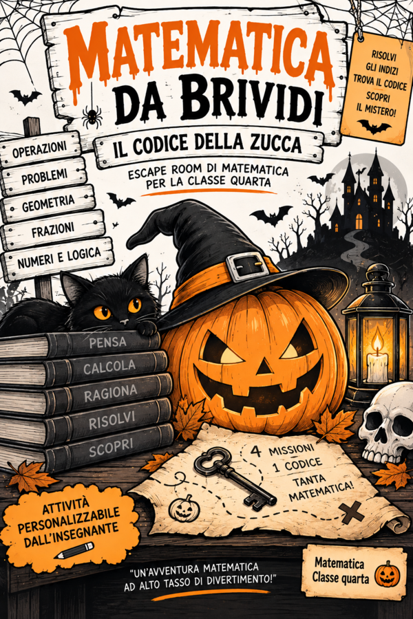 Escape room  matematica Halloween  - classe quarta