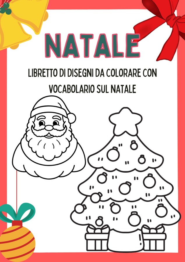 Natale: libretto con disegni da colorare