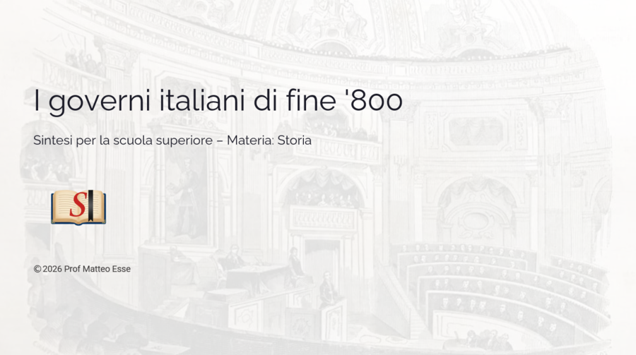 I Governi Italiani di Fine '800 | Presentazione PPTX Pronta per la Classe