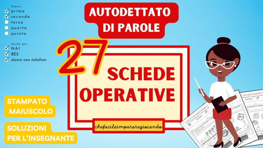 AUTODETTATO DI PAROLE - 27 SCHEDE OPERATIVE