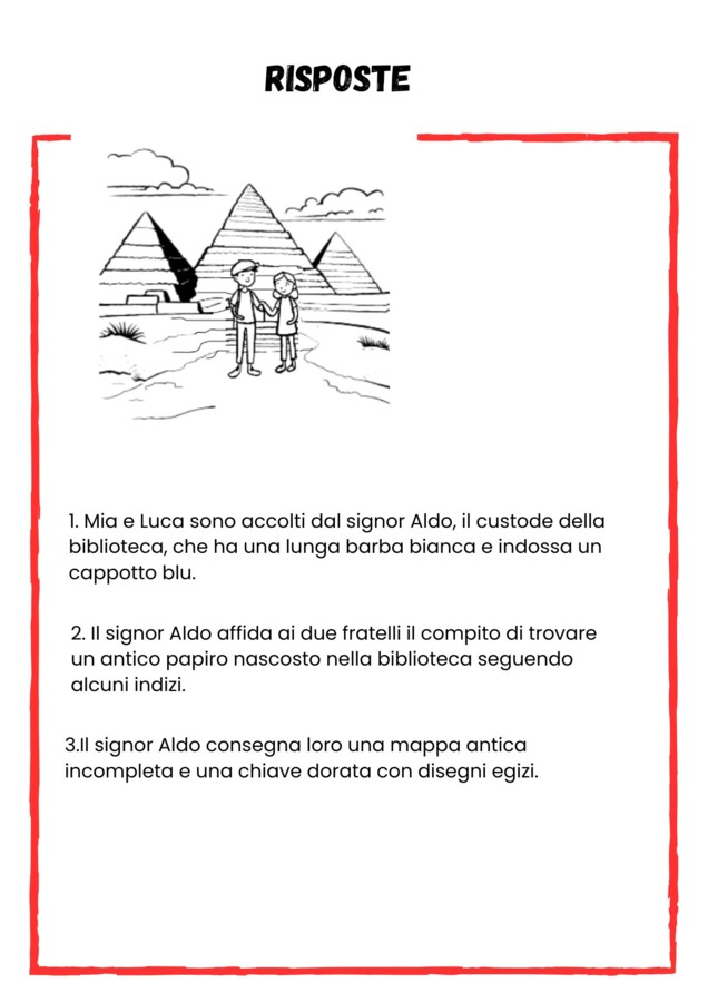 Domande di Comprensione e Risposte sul libro "Il Meraviglioso Mondo dell'Arte" - Libro 4