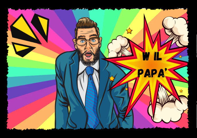Papà Pop/ Biglietti auguri in stile pop art