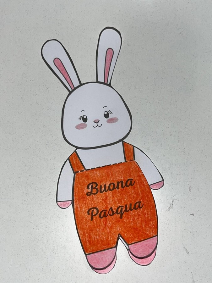 Coniglio pasquale con pancino apribile