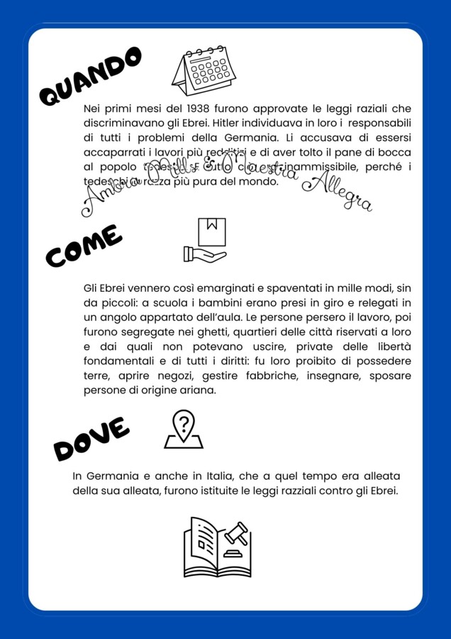 Racconti e Attività per il Giorno della Memoria