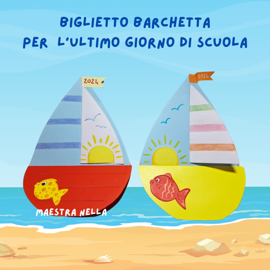 biglietto barchetta buone vacanze