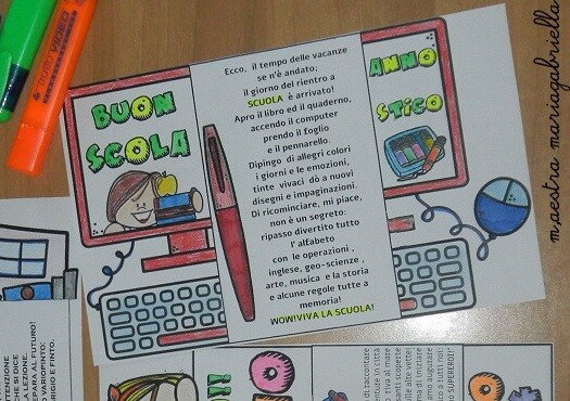 Back to school testo poetico nel computer