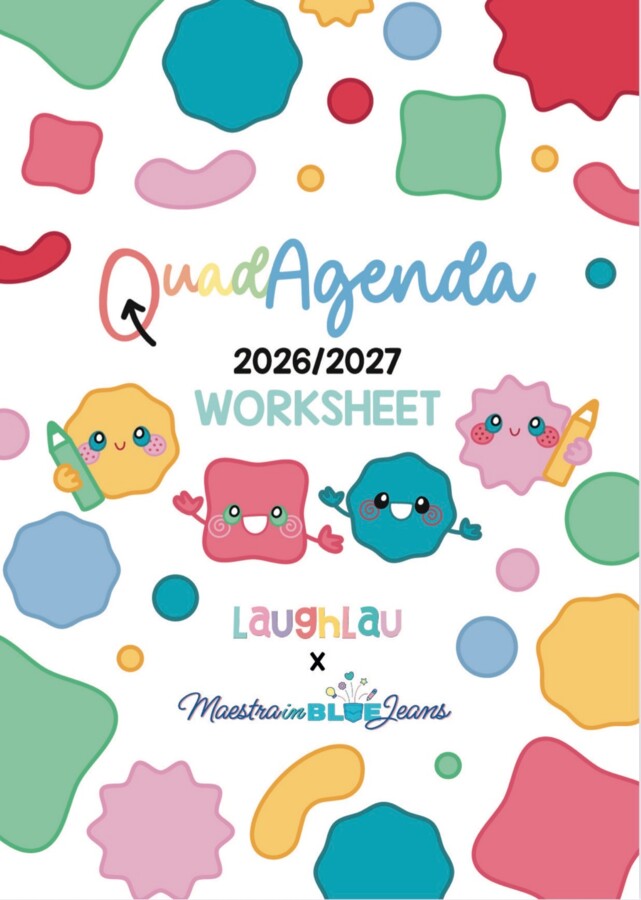 Quadagenda Worksheet in collaborazione con LAUGHTLAU