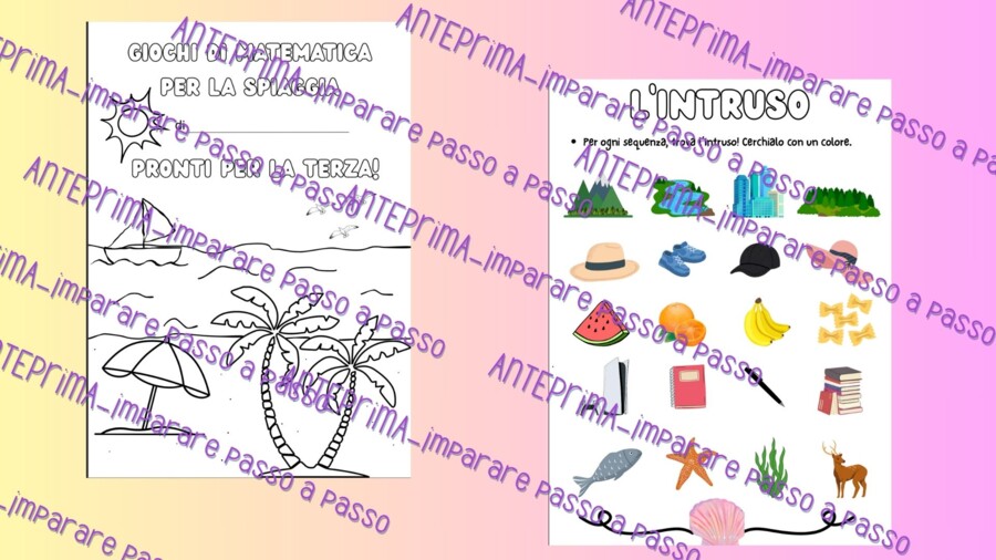 GIOCHI DI MATEMATICA PER LA SPIAGGIA - classe terza