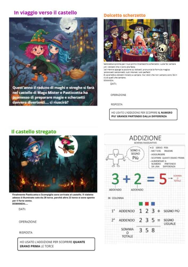 Quaderno di Matematica Classe 3^ – Mese di OTTOBRE