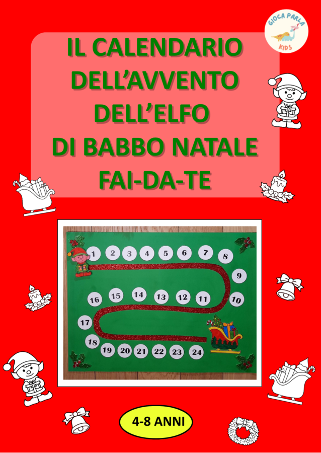 IL CALENDARIO DELL'AVVENTO DELL'ELFO DI BABBO NATALE FAI-DA-TE
