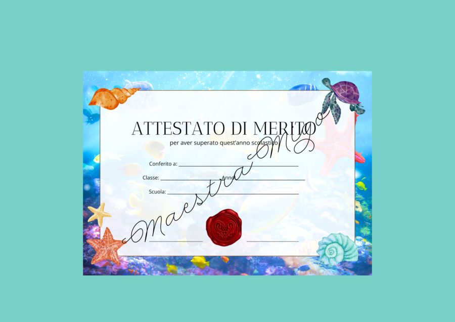 ATTESTATO DI MERITO - MARE