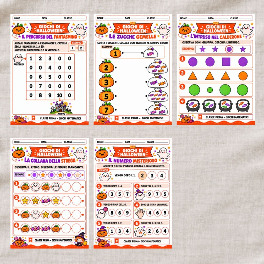 Giochi matematici di Halloween - Classe prima