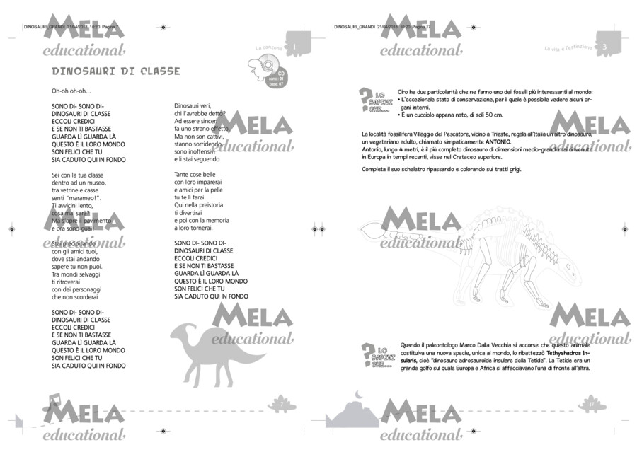 Dinosauri di classe - libro con canzoni