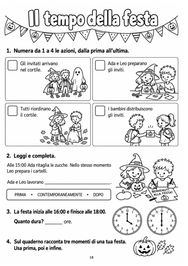 Halloween in classe prima. Attività interdisciplinare.