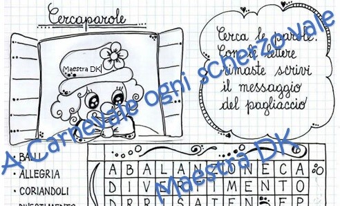 Cercaparole di Carnevale - Aria di coriandoli...