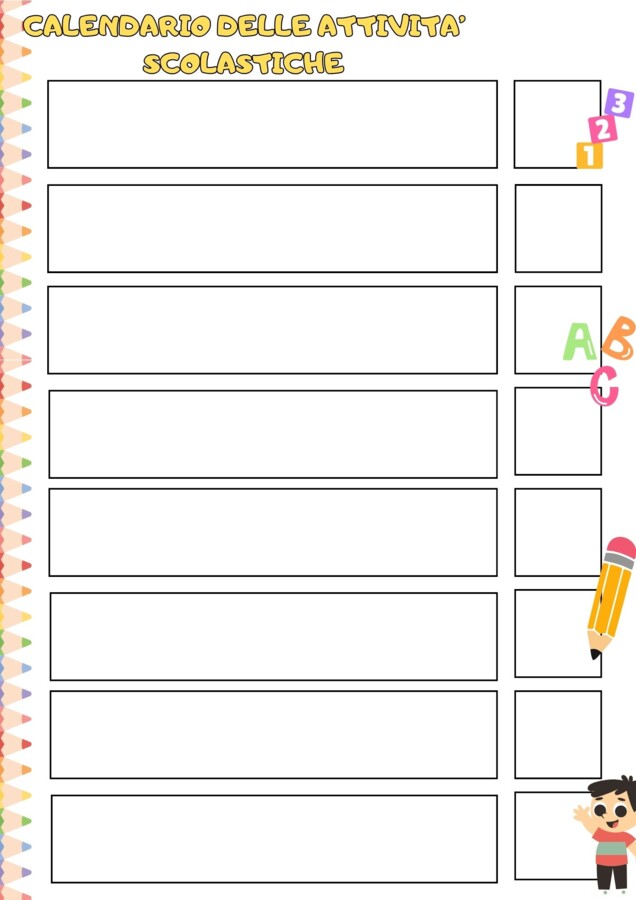 Agenda visiva scuola primaria