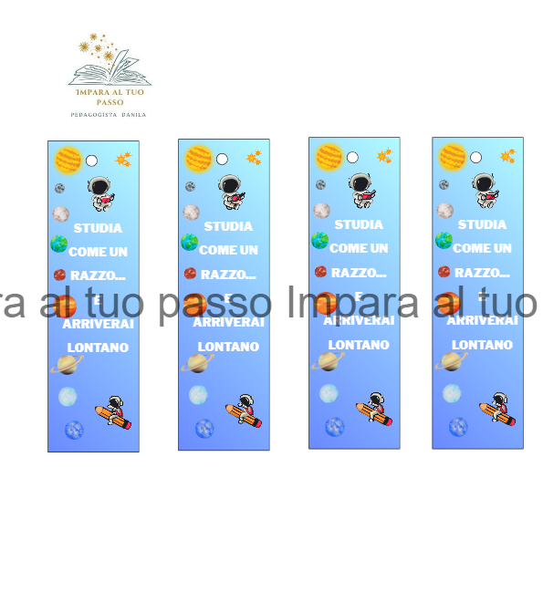 Segnalibro a tema sistema solare