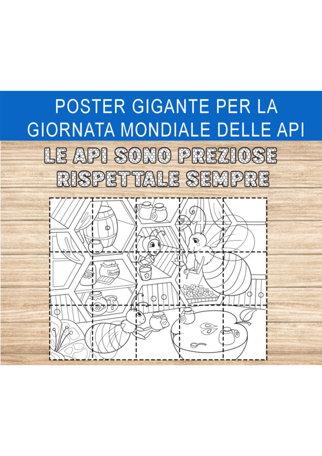 poster gigante per la Giornata mondiale delle api