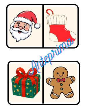 Domino di Natale - Gioco didattico e associazione visiva per la Scuola dell'Infanzia