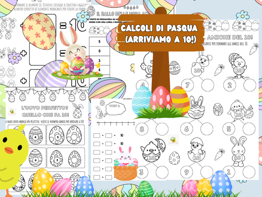 Pasqua e la Magia del 10: Il Kit Didattico Completo per la Classe Prima! 🐣