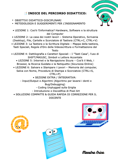 INFORMATICA & CODING FACILE - 6 Lezioni pronte con schede, laboratori al PC, soluzioni e griglie (Classi 3ª e 4ª)