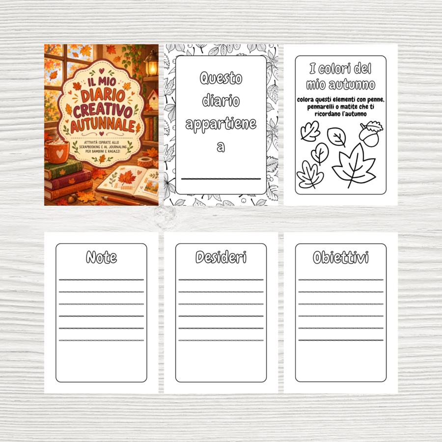 Diario creativo dell'autunno - Scrapbooking per bambini e ragazzi