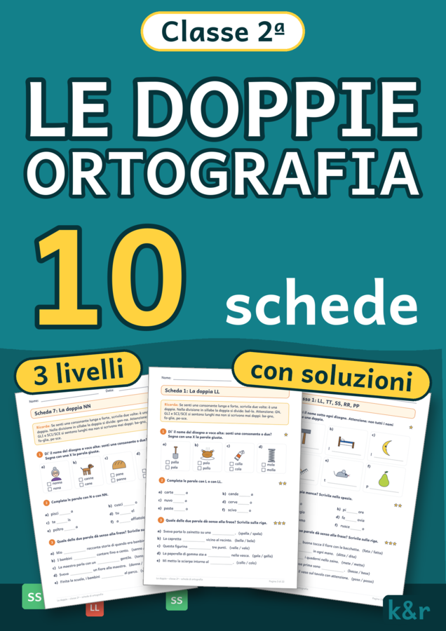 Le doppie classe seconda: schede di ortografia