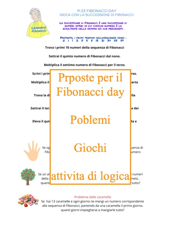 Fibonacci day; giochi, problemi, esercizi di logica-classi III/V