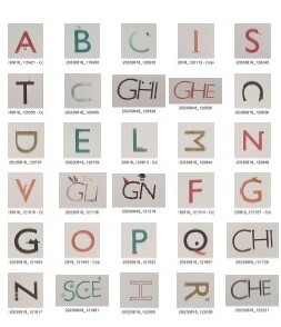 Lettere Maiuscolo da ritagliare