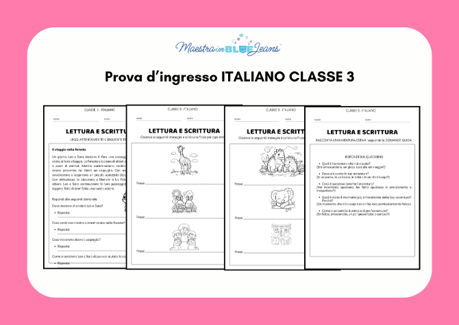 Prova d'ingresso Classe 3 ITALIANO