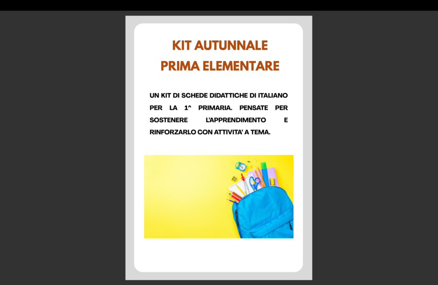 Quadernino d'autunno: schede didattiche prima elementare