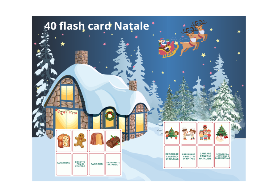 48 Flash cards Natale