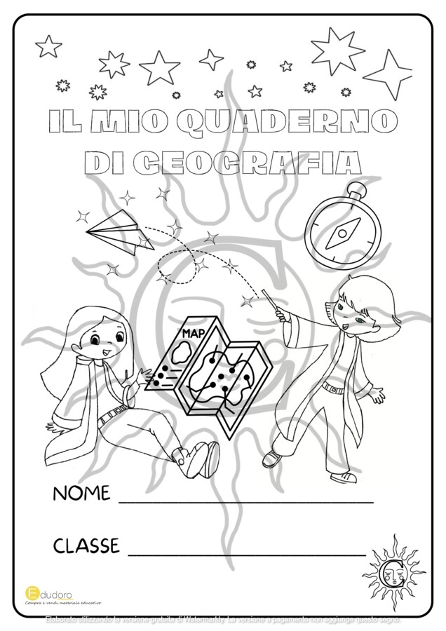 GEOGRAFIA CLASSE PRIMA: Quaderno e schede di tutto l'anno